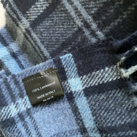 ITALIAN WOOLLEN TREASURES Men's Italian Lambswool Scarf NWT - Picture 3 of 6
